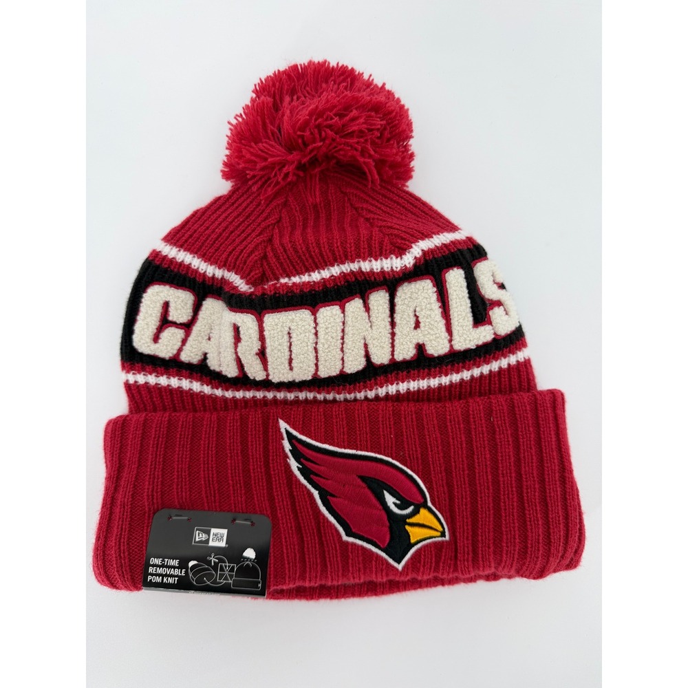 New Era Arizona Cardinals NFL Knit Pom Beanie Hat Red One‎ Size Fits Most